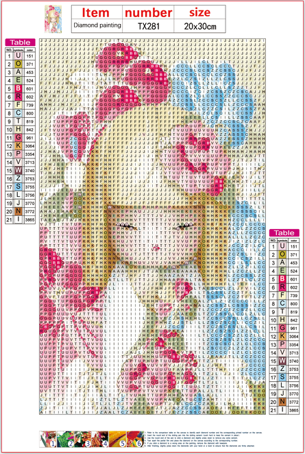 Full Diamond Painting kit - Japanese Muppet Girl