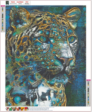Full Diamond Painting kit - Mechanical lioness