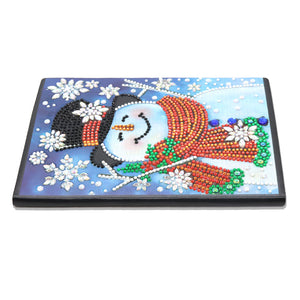 DIY Diamond Painting Notebook - Christmas snowman (With lines)