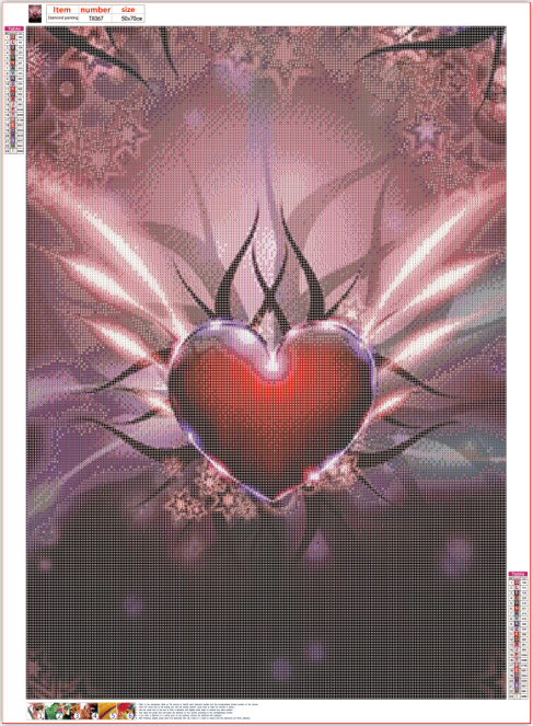 Full Diamond Painting kit - Red heart