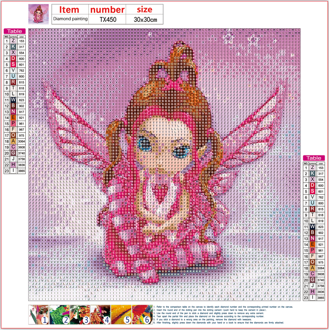 Full Diamond Painting kit - Lovely butterfly Elf