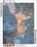 Full Diamond Painting kit - River in winter