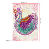DIY Diamond Painting Notebook - Swan (No lines)