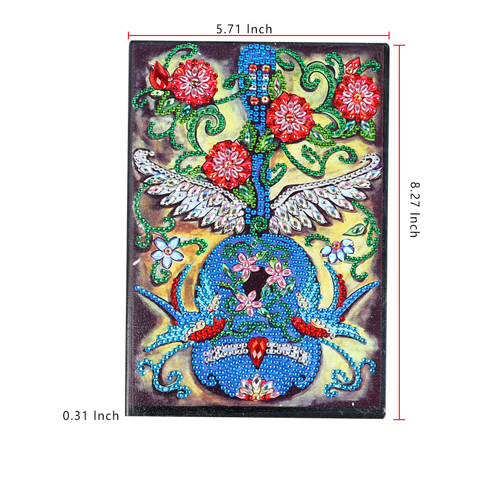 DIY Diamond Painting Notebook - Guitar (No lines)