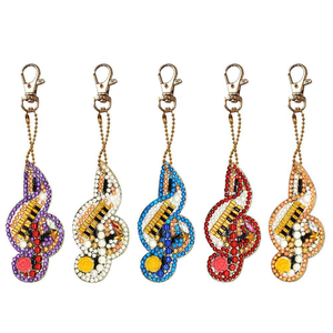 DIY Diamond Painting Keychain - Musical note keychain
