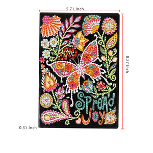 DIY Diamond Painting Notebook - Spread joy (No lines)