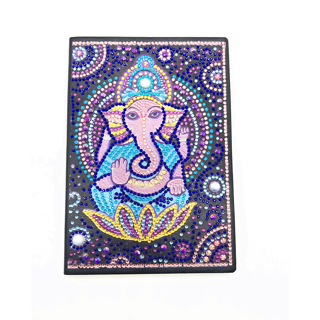 DIY Diamond Painting Notebook - Religious elephant (No lines)