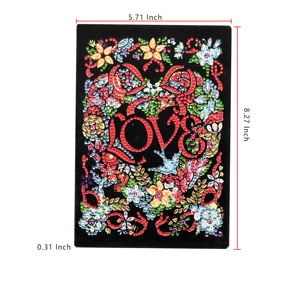 DIY Diamond Painting Notebook - LOVE (No lines)