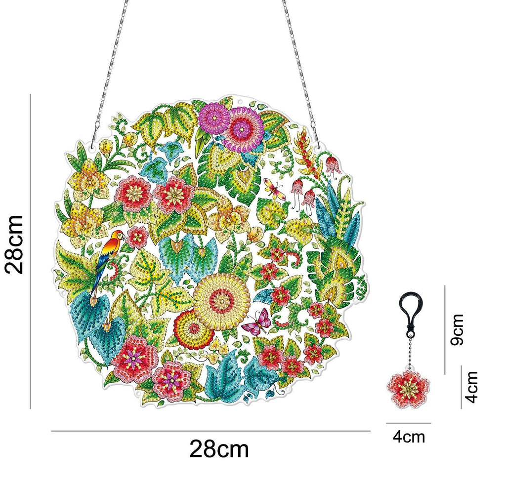 5D diamond painting Christmas Decoration Glowing Wreath (Gift the same type of keychain) - Hibah-Diamond painting art studio