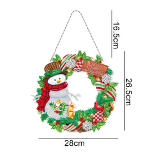 5D diamond painting Christmas Decoration Glowing Wreath - Hibah-Diamond painting art studio
