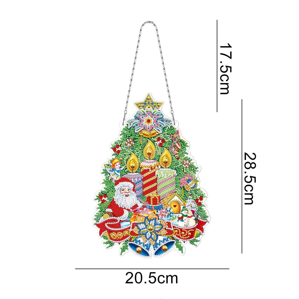 5D diamond painting Christmas Decoration Glowing Wreath - Hibah-Diamond painting art studio