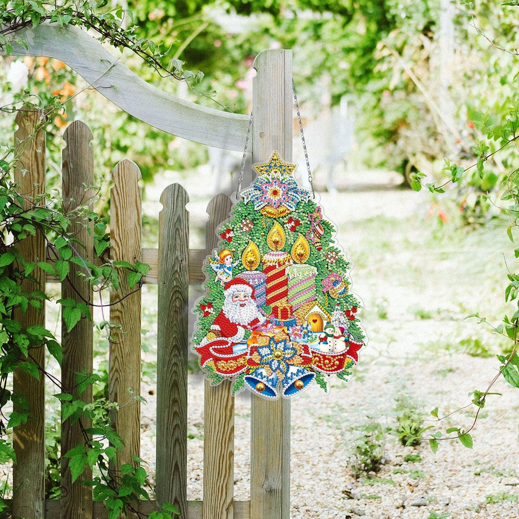 5D diamond painting Christmas Decoration Glowing Wreath - Hibah-Diamond painting art studio