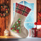 5D diamond painting Christmas stocking Linen candy bag gift bag - Hibah-Diamond painting art studio