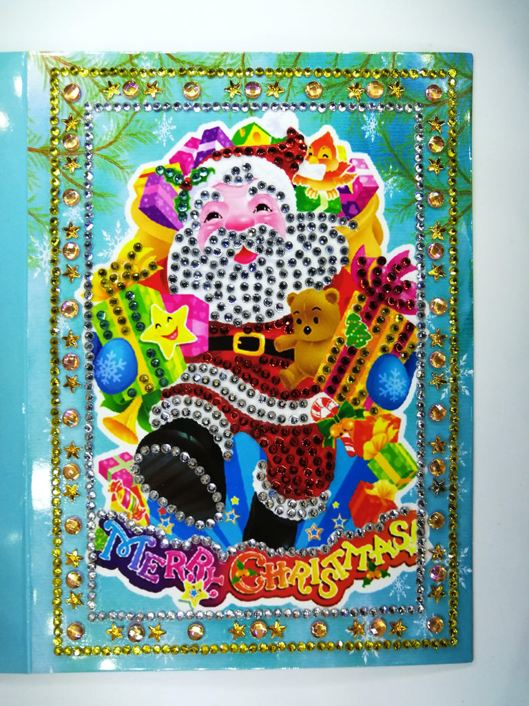 5D DIY Diamond Painting Christmas Greeting Card Xmas Gift (4 pcs) - Hibah-Diamond painting art studio