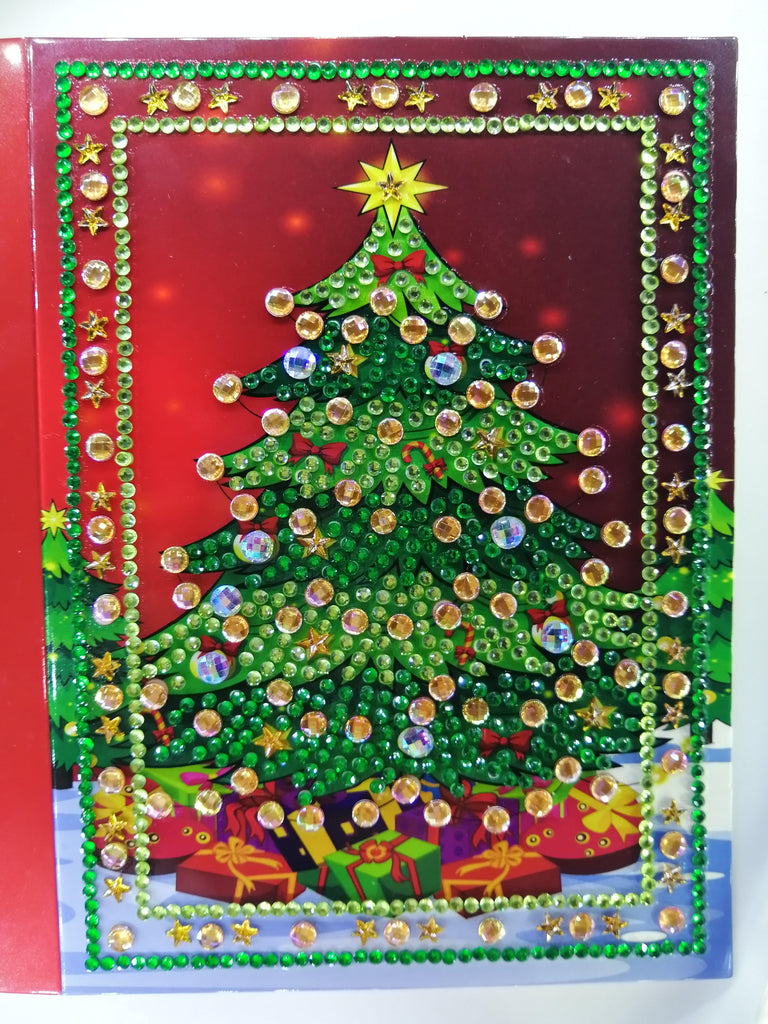 5D DIY Diamond Painting Christmas Greeting Card Xmas Gift (4 pcs) - Hibah-Diamond painting art studio