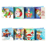 5D DIY Diamond Painting Christmas Greeting Card Xmas Gift (8 pcs)