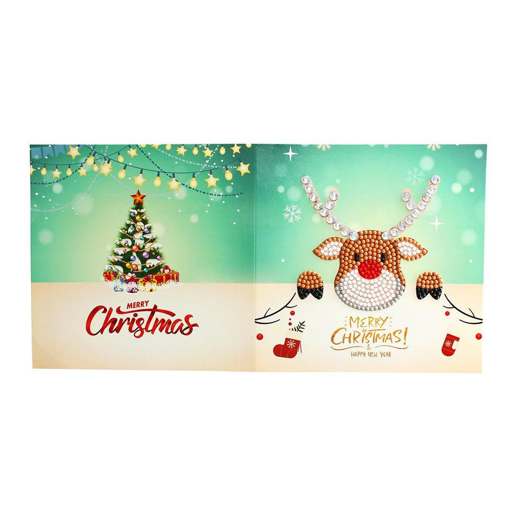 5D DIY Diamond Painting Christmas Greeting Card Xmas Gift (8 pcs) - Hibah-Diamond painting art studio
