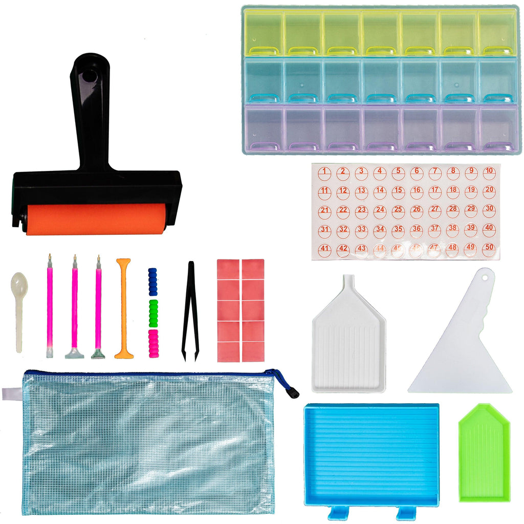 5D DIY Diamond Painting Tool - Complete tool kit - Hibah-Diamond painting art studio