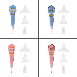 5D DIY Diamond Painting Tool - Diamond Painting 4 Light Point Drill Pens With battery (Color Random) - Hibah-Diamond painting art studio