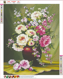 Full Diamond Painting kit - Beautiful flowers on vase