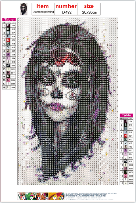 Full Diamond Painting kit - Cartoon Halloween girl