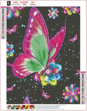 Full Diamond Painting kit - Shiny butterfly