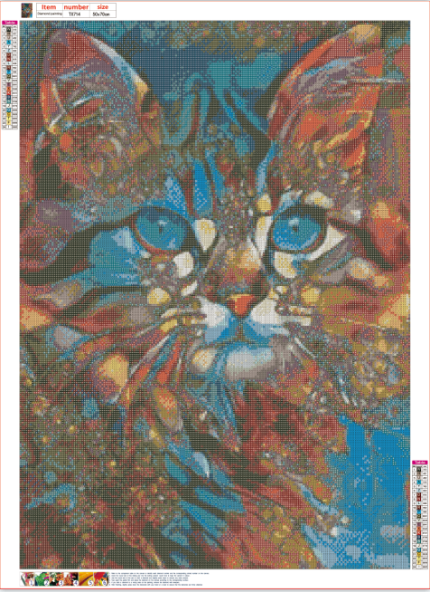 Full Diamond Painting kit - Cat