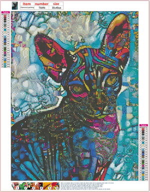 Full Diamond Painting kit - Cat