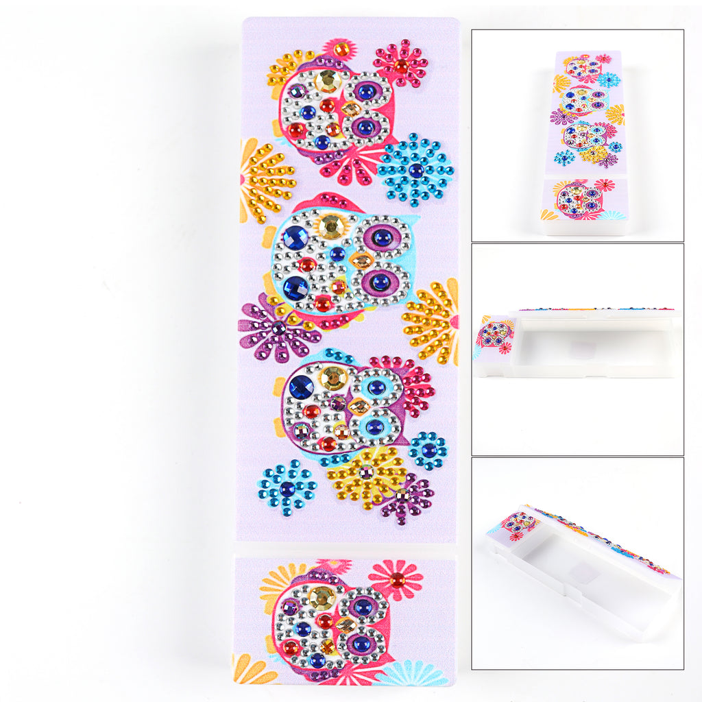 DIY Diamond Painting Stationery box | 2 Grids owl