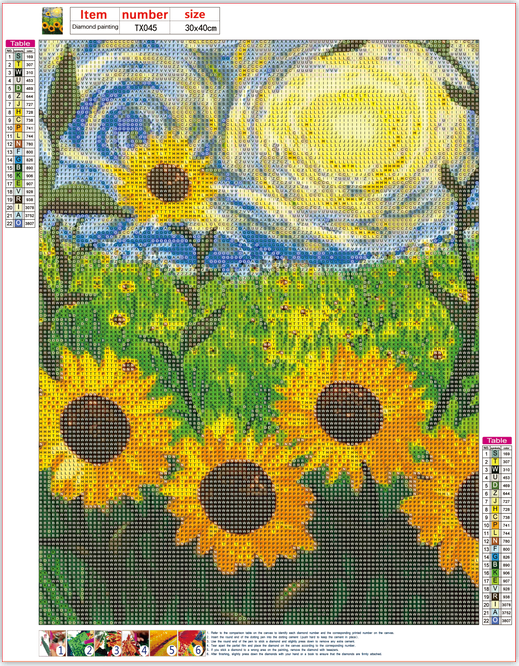 Full Diamond Painting kit - Sunflower