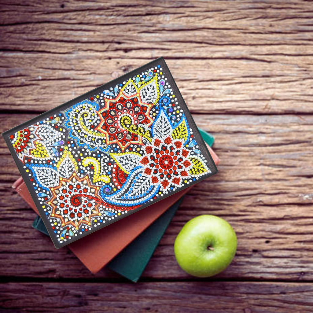 DIY Diamond Painting Notebook - Flower (With lines)