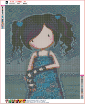 Full Diamond Painting kit - Gorjuss girl