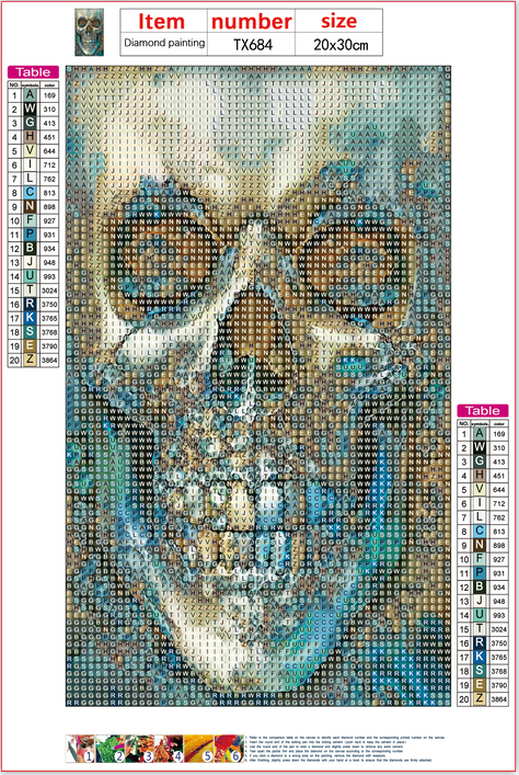 Full Diamond Painting kit - skull
