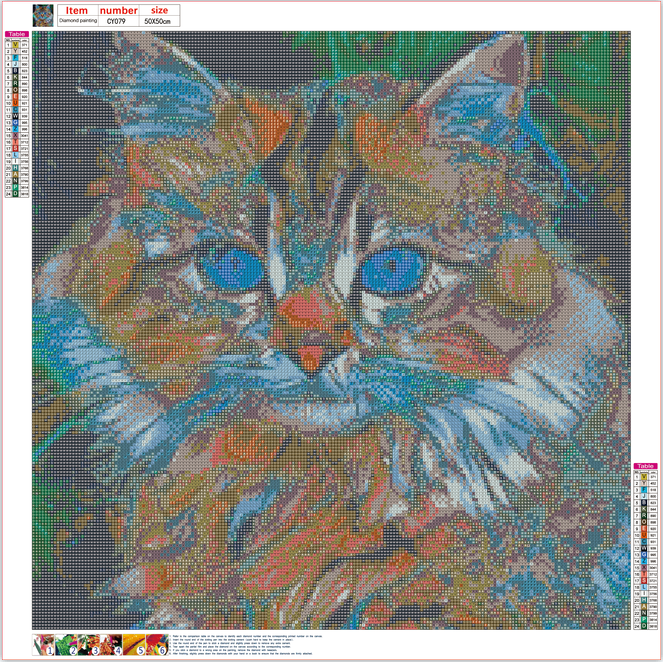 Full Diamond Painting kit - Cat