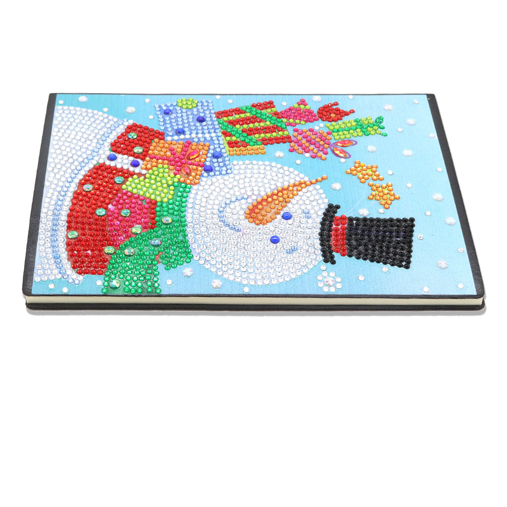 DIY Diamond Painting Notebook - Christmas snowman (With lines)