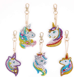 DIY Diamond Painting Keychain - Unicorn keychain