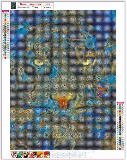 Full Diamond Painting kit - Tiger
