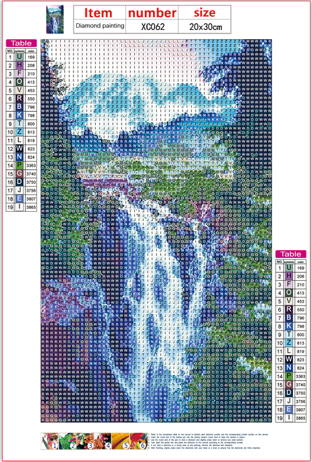 Full Diamond Painting kit - Beautiful waterfall view
