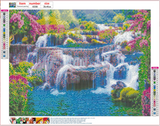 Full Diamond Painting kit - Beautiful waterfall view