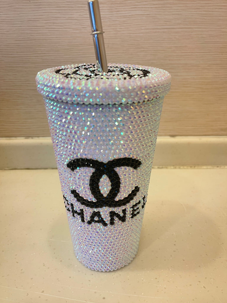 DIY Large capacity straw cup  (with glue tools)- CHANEL