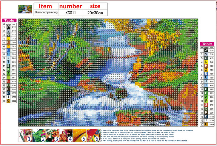 Full Diamond Painting kit - Beautiful waterfall view