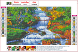 Full Diamond Painting kit - Beautiful waterfall view