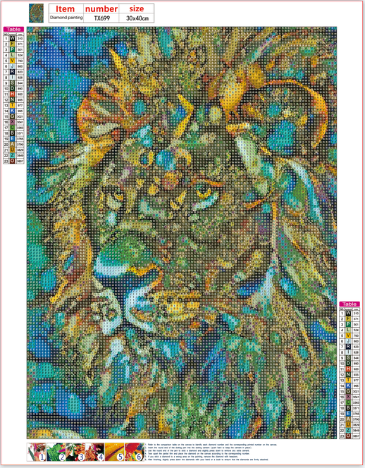 Full Diamond Painting kit - Lion