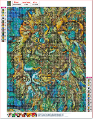 Full Diamond Painting kit - Lion