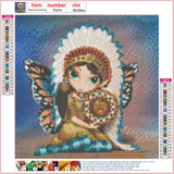 Full Diamond Painting kit - Retro pretty elf