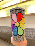 DIY Large capacity straw cup  (with glue tools)-Sunflower
