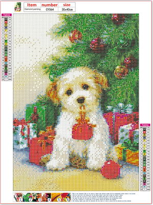 Full Diamond Painting kit - Christmas dog