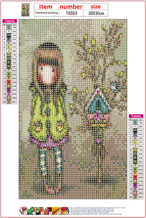 Full Diamond Painting kit - Gorjuss girl - Let Time Fly