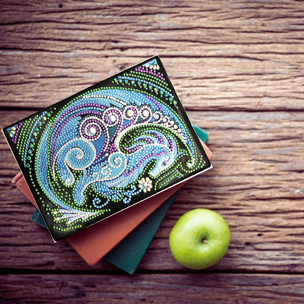DIY Diamond Painting Notebook - Little dinosaur (No lines)