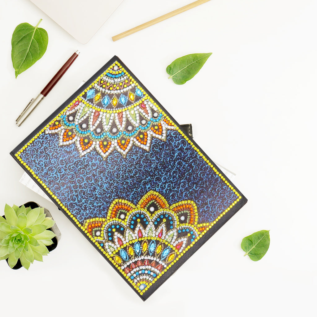 DIY Diamond Painting Notebook - Mandala (With lines)